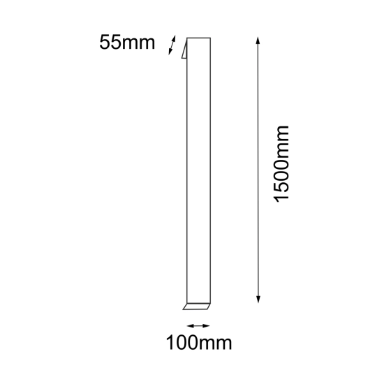 Kinkiet ze światłem LED, listwa do zamocowania na elewacji 150cm 4000K