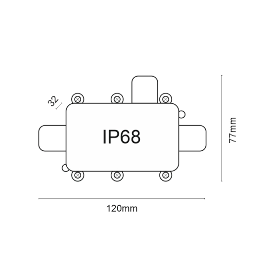 Złącze kablowe 4 PIN w kolorze czarnym, do lamp ogrodowych