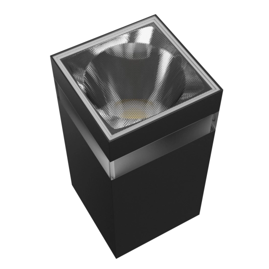 Czarna lampa elewacyjna, zintegrowany LED 9W, lampa jednokierunkowa