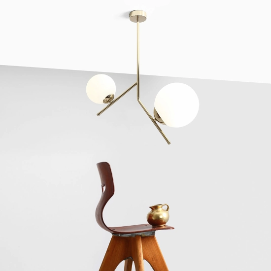 Elegancka, nowoczesna lampa sufitowa w stylu modern glamour