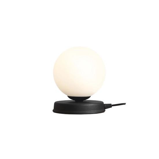 Designerska, minimalistyczna lampka nocna do sypialni ⌀14cm