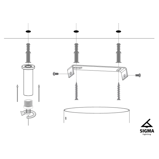 Lampa wisząca z asymetrycznie rozmieszczonymi tubami