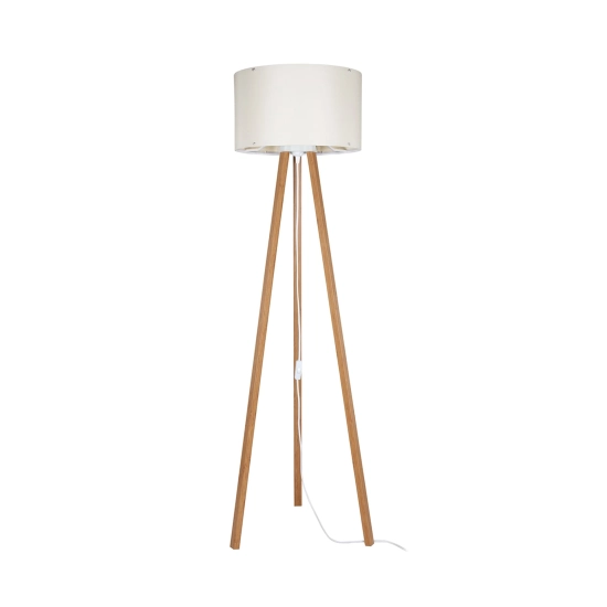 Klasyczna lampa podłogowa, trójnóg do salonu i sypialni
