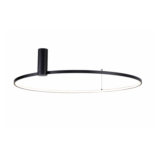 Lampa sufitowa do nowoczesnego salonu, duża obręcz LED ⌀90cm