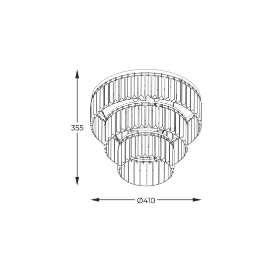 Duża lampa sufitowa z wiszącymi kryształkami, elegancki plafon