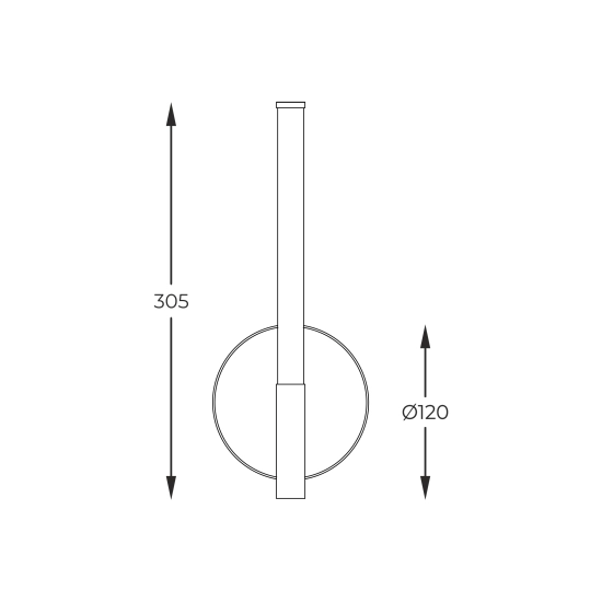 Minimalistyczna, wąska lampa ścienna ze światłem LED, kinkiet do holu