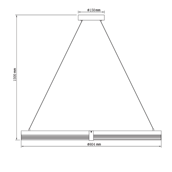 Dekoracyjna, ledowa lampa wisząca, koło ze złotymi elementami ⌀80cm