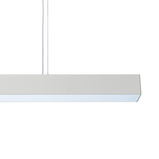 Szeroka, techniczna lampa wisząca ze światłem LED, nad stół 120cm