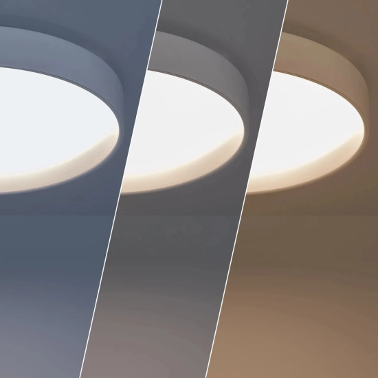 Złoto-biały plafon ze zmienną barwą światła LED ⌀45cm