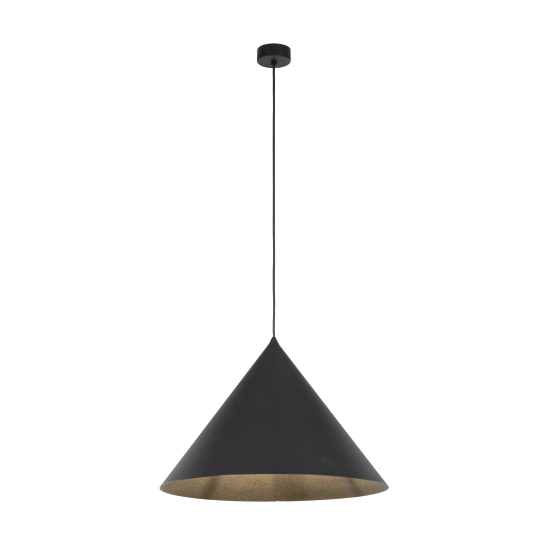 Industrialna, czarna lampa wisząca do nowoczesnego wnętrza ⌀50cm