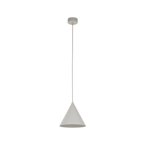 Minimalistyczna, beżowa lampa wisząca o uniwersalnym kształcie ⌀19cm