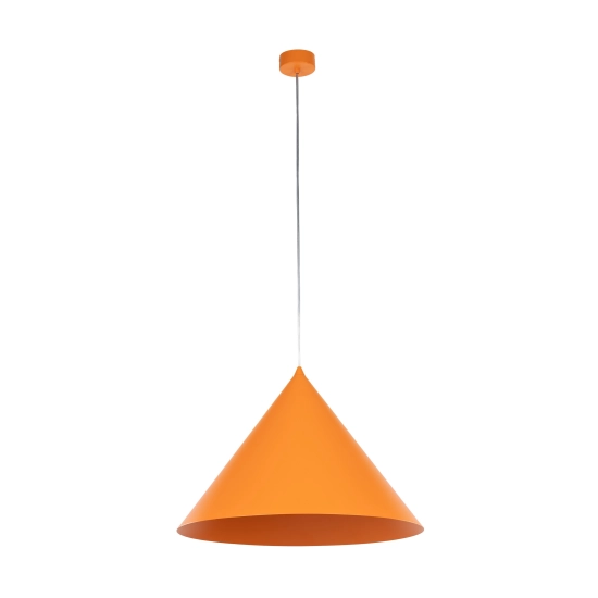 Modernistyczna, pomarańczowa lampa wisząca stożek ⌀50cm