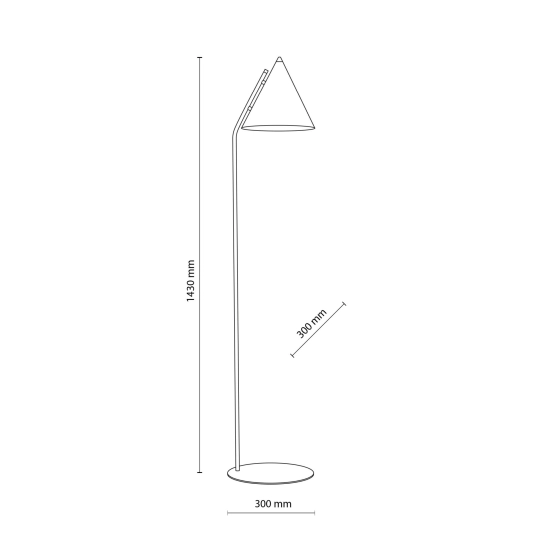 Nowoczesna, geometryczna lampa podłogowa do loftowego salonu