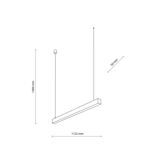 Minimalistyczna, ledowa lampa wisząca do oświetlenia wyspy kuchennej