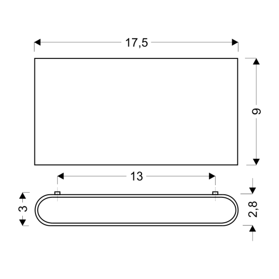 Dwukierunkowa, biała, minimalistyczna lampa ścienna ze światłem LED