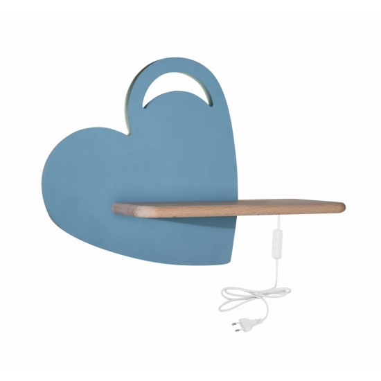 Półeczka ledowa, dziecięca lampa ścienna z włącznikiem na kablu