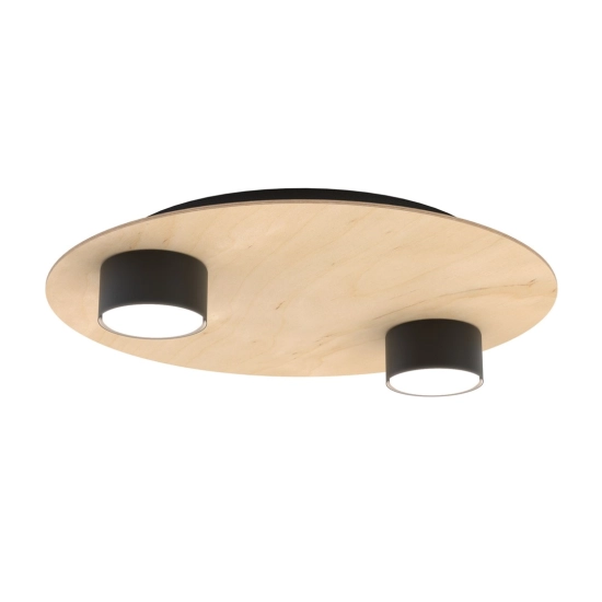 Lampa sufitowa dwupunktowa o okrągłej podstawie