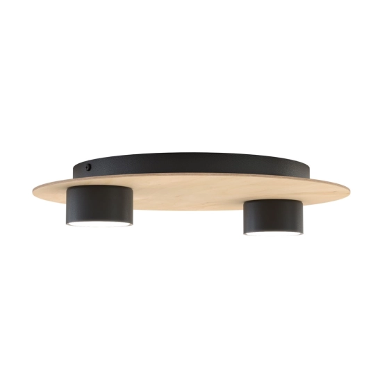 Lampa sufitowa dwupunktowa o okrągłej podstawie