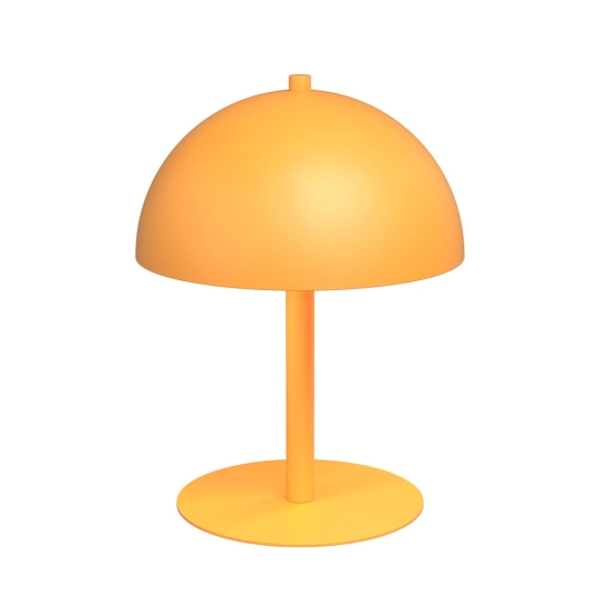 Lampka nocna na okrągłej podstawie, pomarańczowy grzybek