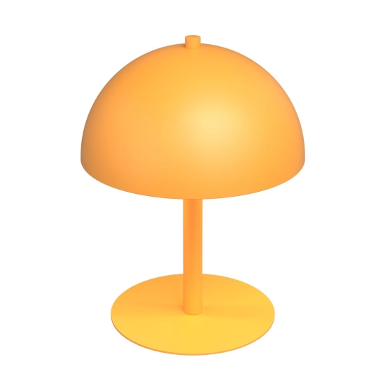 Lampka nocna na okrągłej podstawie, pomarańczowy grzybek