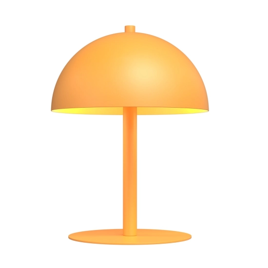 Lampka nocna na okrągłej podstawie, pomarańczowy grzybek