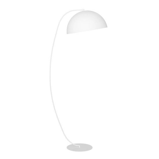Elegancka lampa podłogowa w kolorze białym