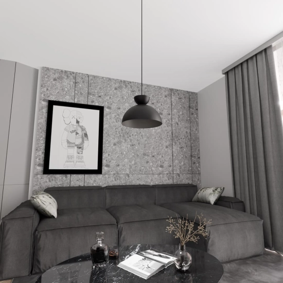 Ponadczasowa lampa wisząca w kolorze czarnym