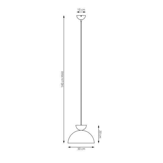 Ponadczasowa lampa wisząca w kolorze czarnym
