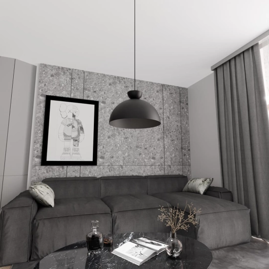 Lampa wisząca, pojedynczy zwis w kolorze czarnym