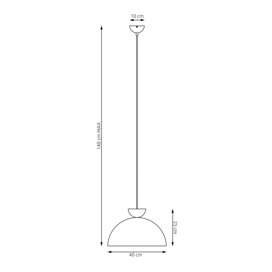 Lampa wisząca, pojedynczy zwis w kolorze czarnym