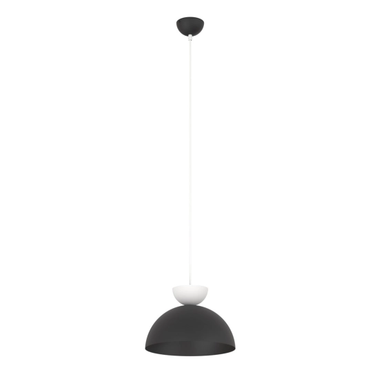 Monochromatyczna lampa wisząca do salonu, czarno-biała