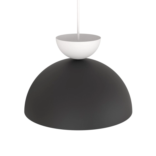 Monochromatyczna lampa wisząca do salonu, czarno-biała