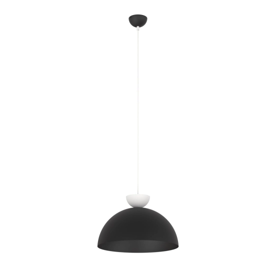 Czarno-biała lampa wisząca do sypialni, monochromatyczna