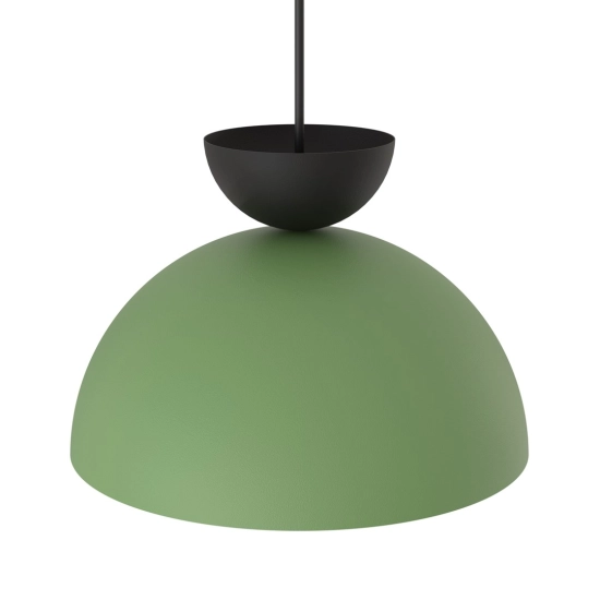 Nowoczesna lampa wisząca, zielono-czarna
