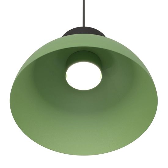 Nowoczesna lampa wisząca, zielono-czarna