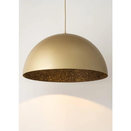 Elegancka, złoto-czarna lampa wisząca kopuła na przewodzie ⌀70cm