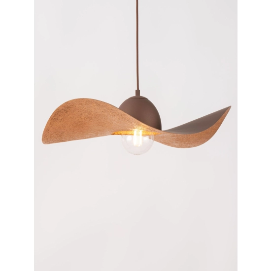 Stylowa lampa do skandynawskiego salonu, abażur kapelusz ⌀55cm