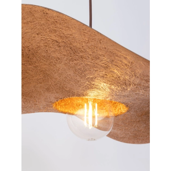 Stylowa lampa do skandynawskiego salonu, abażur kapelusz ⌀55cm