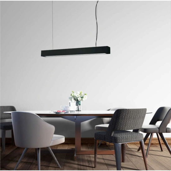 Szeroka lampa wisząca 93cm, zintegrowany LED 24W 4000K, neutralna barwa