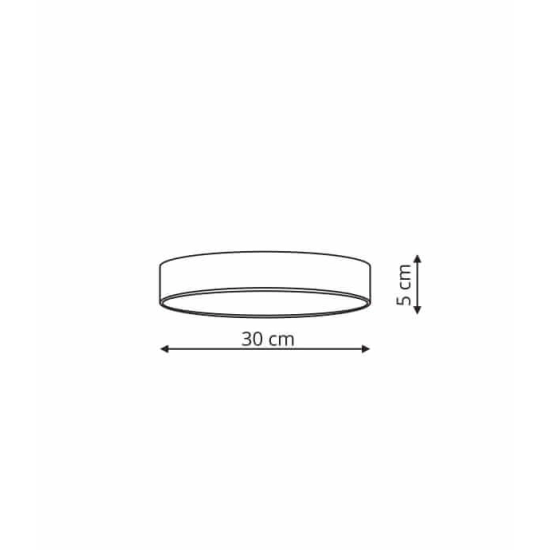 Czarny, minimalistyczny plafon LED o mocy 45 W, neutralny, Ø30 cm