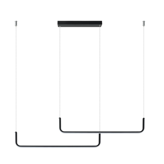 Minimalistyczna, nowoczesna, ledowa, rozłożysta lampa wisząca do salonu