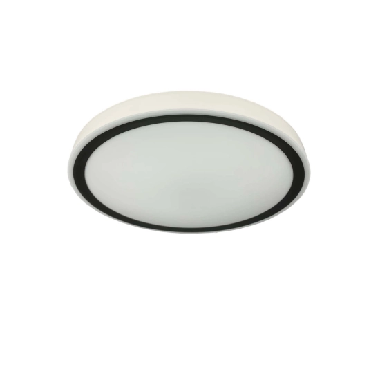 Biało-czarny plafon LED w kształcie okręgu ⌀30cm o neutralnej barwie