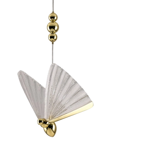 Dekoracyjna lampa wisząca w stylu modernistycznym, wiszące motyle