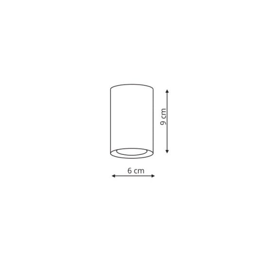 Biało-złoty spot, na jedną żarówkę z trzonkiem GU10, wys. 9cm