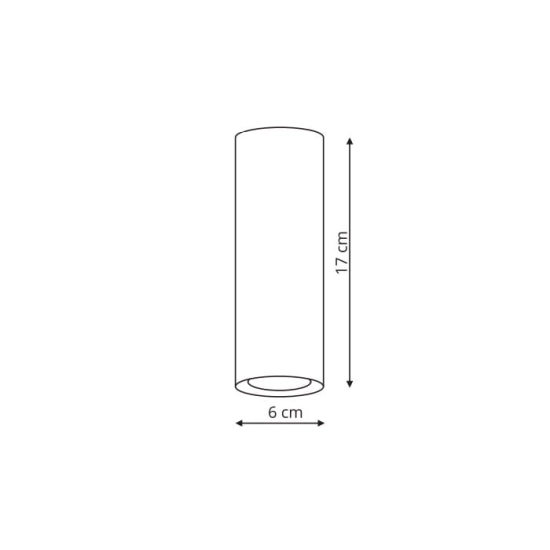 Wewnętrzny biały spot - downlight, na jedną żarówkę GU10, wys. 17cm