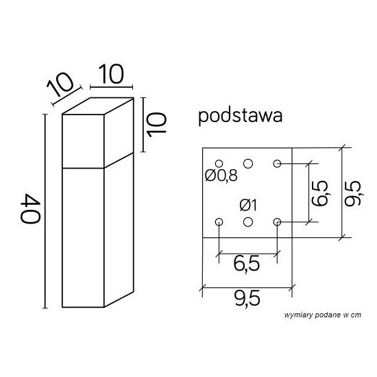 Srebrna lampa zewnętrzna, do ogrodu i na podwórze| CUBE MAX