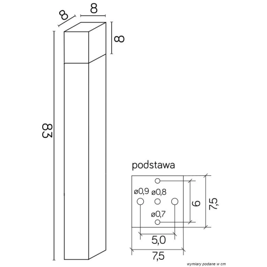 Stylowa lampa stojąca o wysokości 83cm, kolor srebrny| CUBE