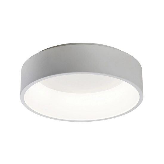 Biały, matowy plafon, ze zintegrowanym LED-em, idealny do korytarza