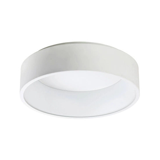 Biały, matowy plafon, ze zintegrowanym LED-em, idealny do korytarza