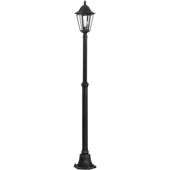 Zewnętrzna lampa, latarnia ogrodowa stojąca w kolorze czarnym